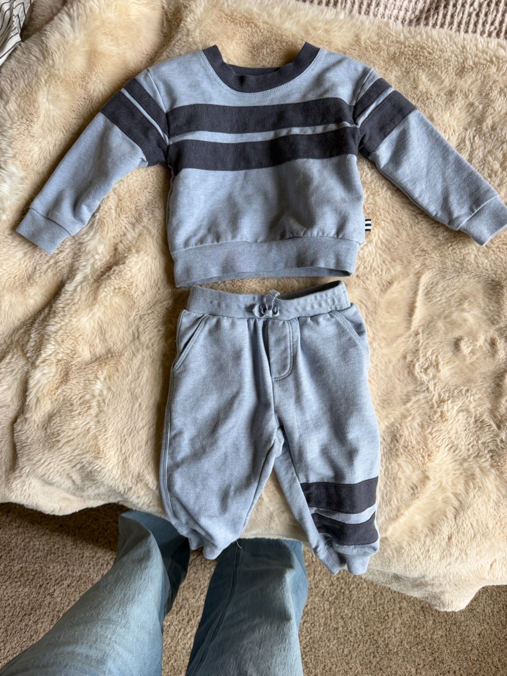 Splendid blue sweat jogger set 6-12M